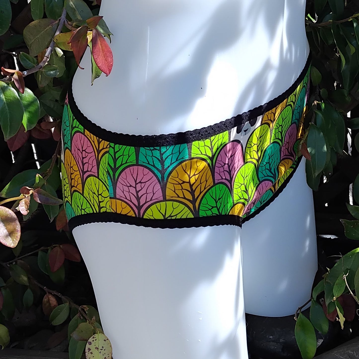 Culotte rigolote Taille 38 - Vert et rose avec panda