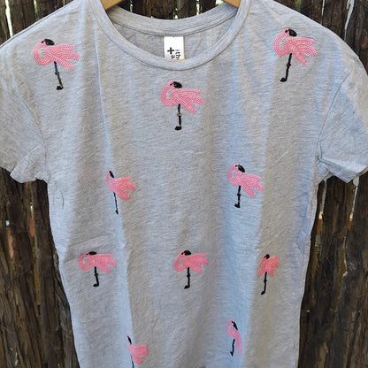 Culotte rigolote Taille 46 - Flamants rose sur fond gris