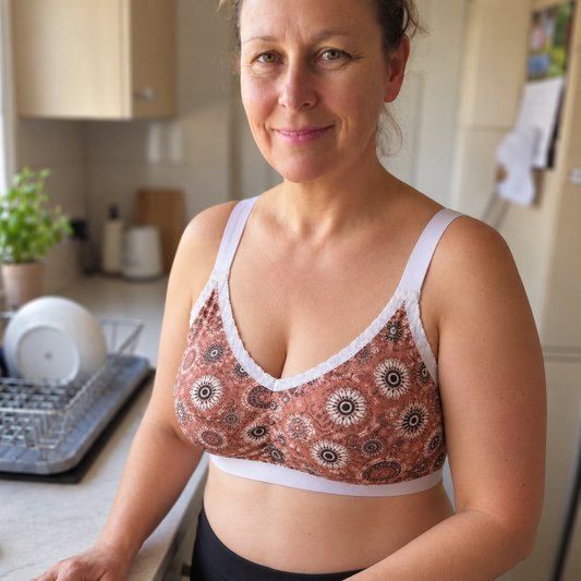 Brassière légère Taille 2XL – Rosace terracotta