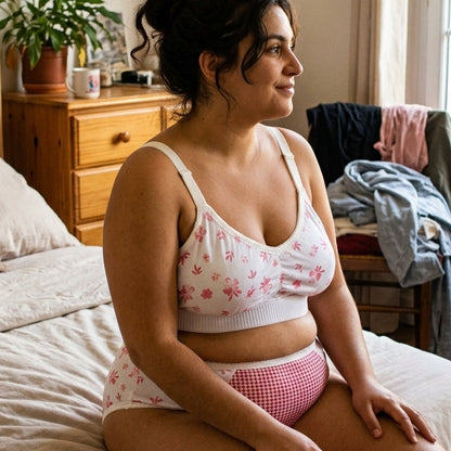 Ensemble À l'eau de rose - Brassière 2XL + Culotte 46
