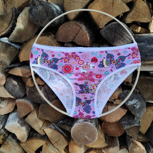 Culotte rigolote  Taille 34 - Fleurs et papillons