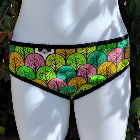 Culotte rigolote Taille 38 - Vert et rose avec panda