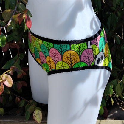 Culotte rigolote Taille 38 - Vert et rose avec panda