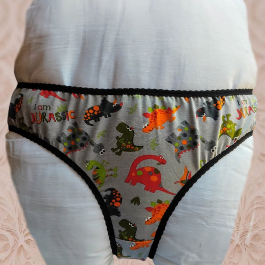 Culotte rigolote Taille 50 - Dinosaures sur fond gris