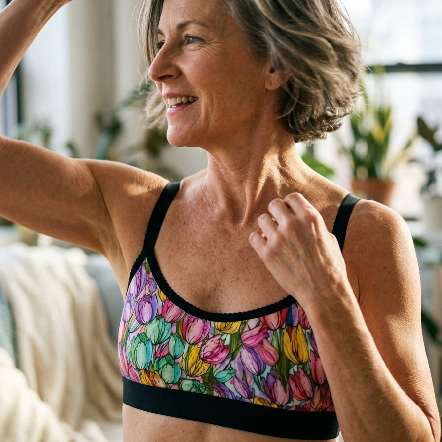 Brassière légère Taille M – Tulipes en liberté