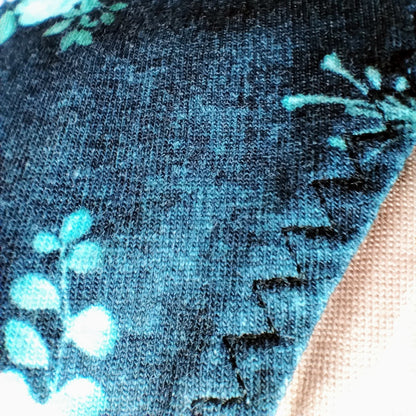 Culotte rigolote Taille 40 - Fleurs sur fond bleu marine