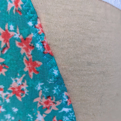 Culotte rigolote Taille 38 - Petites fleurs sur fond vert