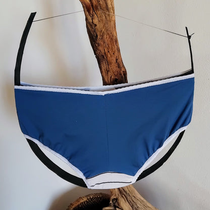 Culotte rigolote Taille 48 - Rayures bleues et bicyclettes